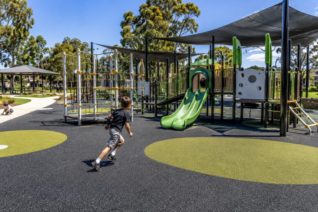 Recycled rubber playground surface in Australia
